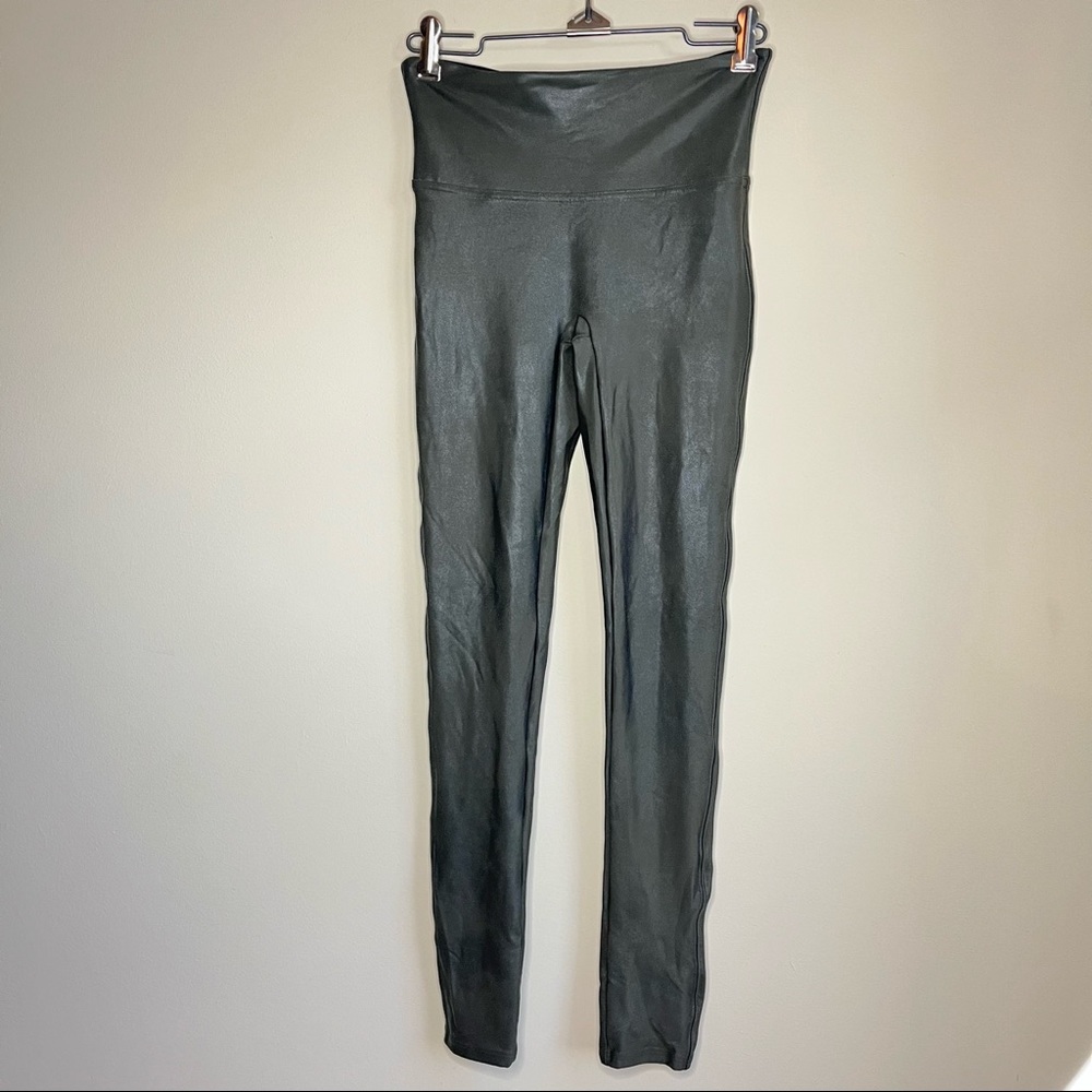 SPANX Shiny Gray Leggings